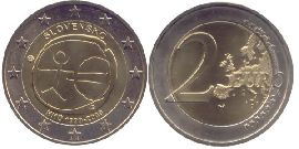 Slowakei 2 Euro 2009 10 Jahre Währungsunion WWU / EWU st