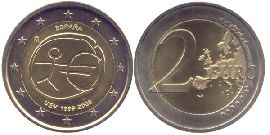 Spanien 2 Euro 2009 10 Jahre Währungsunion WWU / EWU st
