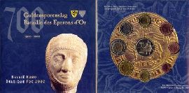 Belgien Kursmünzensatz 2002 st OVP 700 Jahre Sporenschlacht