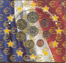 Frankreich Kursmünzensatz (orig., nom. 3,88 Euro) 2003 vz-st
