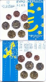 Griechenland Kursmünzensatz 2002 st OVP