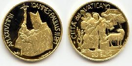 Vatikan 50 Euro 2002 PP OVP Abrahams Opfer Gold