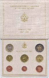 Vatikan Kursmünzensatz 2005 st OVP Sede Vacante