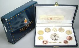 Vatikan Kursmünzensatz 2007 PP OVP Papst Benedikt XVI.