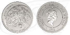 fidschi-schildkroete-2012-taku-1-dollar Münze Vorderseite und Rückseite zusammen