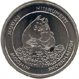 Medaille 3 aus Finnland Kursmünzensatz von 2004 vz-st Moomins