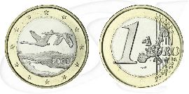 Finnland 2003 1 Euro Umlaufmünze Münze Vorderseite und Rückseite zusammen