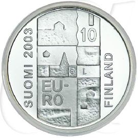 Finnland 10 Euro 2003 PP in Kapsel Anders Chydenius