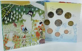 Finnland Kursmünzensatz 2004 st OVP Moomins Folder