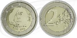 Finnland 2014 2 Euro Tove Jansson PP Münze Vorderseite und Rückseite zusammen