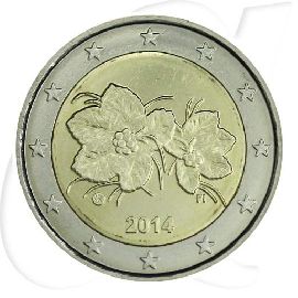 Finnland 2014 2 Euro Umlauf Moltebeere Münze Kurs Münzen-Bildseite