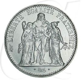 Frankreich Herkules 10 Francs Münzen-Bildseite