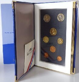 Frankreich Kursmünzensatz 2002 Polierte Platte (3,88 Euro nominell)
