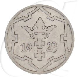 Danzig 5 Pfennig 1923 vz-st Wappen