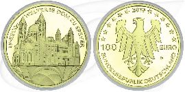 Goldmünze 100 Euro 2019 Speyer Münze Vorderseite und Rückseite zusammen