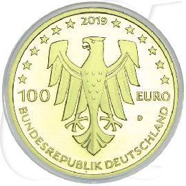 Deutschland 100 Euro Gold 2019 D st OVP Dom zu Speyer