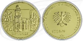 Goldmünze 2020 Einigkeit Säulen Demokratie 100 Euro Deutschland Münze Vorderseite und Rückseite zusammen
