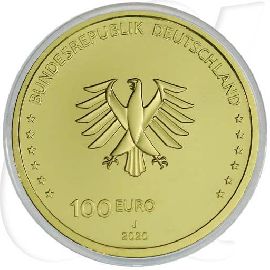 Deutschland 100 Euro Gold 2020 J OVP Säulen der Demokratie - Einigkeit