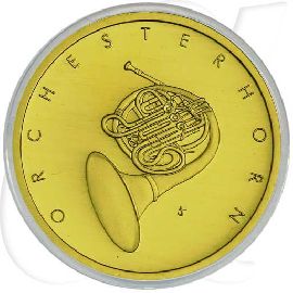 Goldmünze 50 Euro 2020 Orchesterhorn Münzen-Bildseite