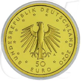 Goldmünze 50 Euro 2020 Orchesterhorn Münzen-Wertseite