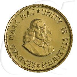 Goldmünze Springbock 2 Rand Südafrika Münzen-Bildseite