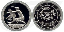 Griechenland 10 Euro Silber 2003 PP Olympia 2004 - Weitsprung