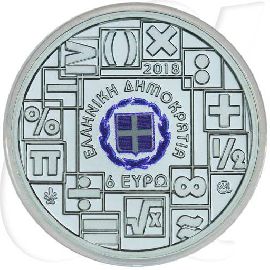 Griechenland 6 Euro 2018 Mathematik Münzen-Wertseite