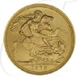 England Goldmünze Queen Elisabeth II. Sovereign 7,32 gr. fein