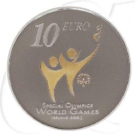 Irland 10 Euro Silber 2003 PP in Kapsel Special Olymics