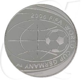 Italien 5 Euro Silber 2006 PP in Kapsel Fußball WM 2006 BRD