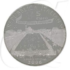 Italien 5 Euro Silber 2006 PP in Kapsel Fußball WM 2006 BRD