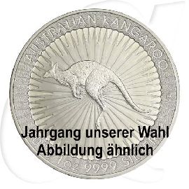 Känguru Silbermünze Australien kaufen 1 Dolllar Münzen-Bildseite