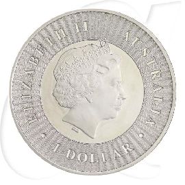 Känguru Silbermünze Australien kaufen 1 Dolllar Münzen-Wertseite