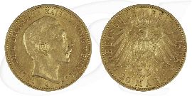 Deutschland Preussen 20 Mark Gold 1898 A ss-vz Wilhelm II.