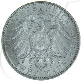 Deutschland Sachsen 2 Mark 1902 vz Albert