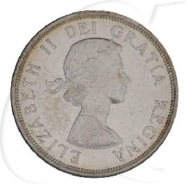 kanada-1964-charlottetown-quebec-1-dollar-silber Münzen-Wertseite