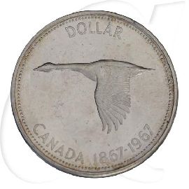 kanada-1967-wildgans-1-dollar-silber Münzen-Bildseite