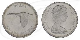 kanada-1967-wildgans-1-dollar-silber Münze Vorderseite und Rückseite zusammen