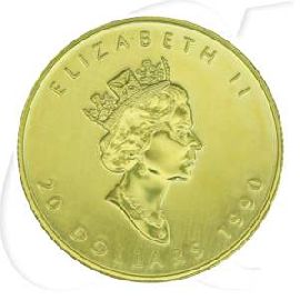 Kanada 20 Dollar Maple Leaf Gold 15,552g (0,50oz) fein