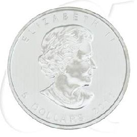 Münze Kanada 5 Dollar Silber Rückseite mit Queen Elisabeth II. und Umschrift 2011