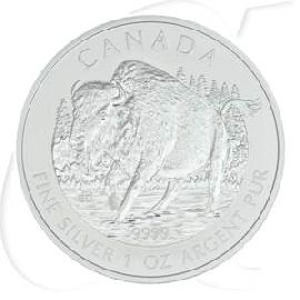 Münze Kanada 5 Dollar 2013 Silber - Vorderseite Bison