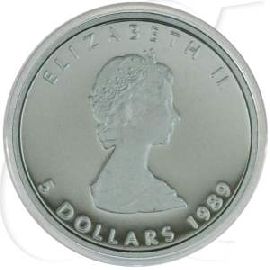 Kanada 5 Dollar Maple Leaf Platin 3,110g (1/10oz) fein