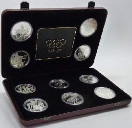 Offizielle Kollektion 100 Jahre Olympische Spiele 10 Münzen Silber PP