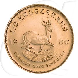 Krügerrand Gold 1/2 Südafrika Münzen-Wertseite