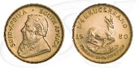 Krügerrand Gold 1/4 Münze Vorderseite und Rückseite zusammen