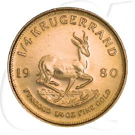 Krügerrand Gold 1/4 Münzen-Wertseite
