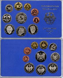 Kursmünzensatz 1995 F Deutschland PP OVP