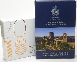 San Marino Kursmünzensatz PP (proof) OVP nominell 7,88 Euro 2018 Kassette