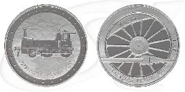 Lettland 2011 Eisenbahn 1 Lats 150 Jahre Münze Vorderseite und Rückseite zusammen