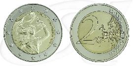 Malta 2014 2 Euro Unabhängigkeit mit Füllhorn Münze Vorderseite und Rückseite zusammen